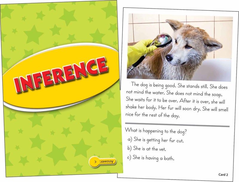 Edupress Reading Comprehension Practice Cards, Inference, Yellow Level (EP62990) Medium - Image 2